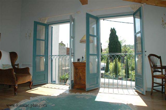 Salon french window view